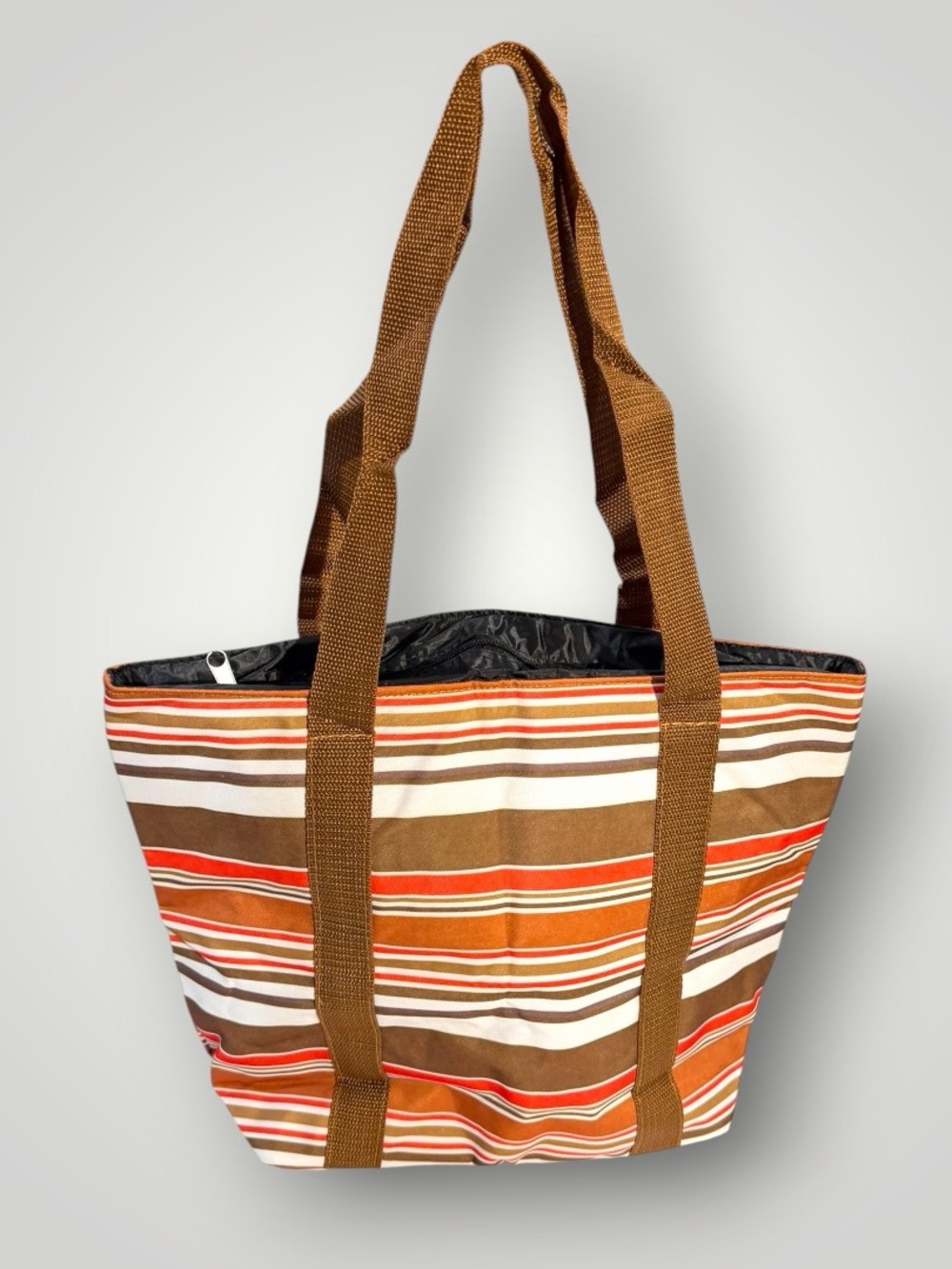 NWOT Striped Insulated Tote Bag